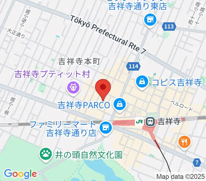 吉祥寺ストリングスの地図