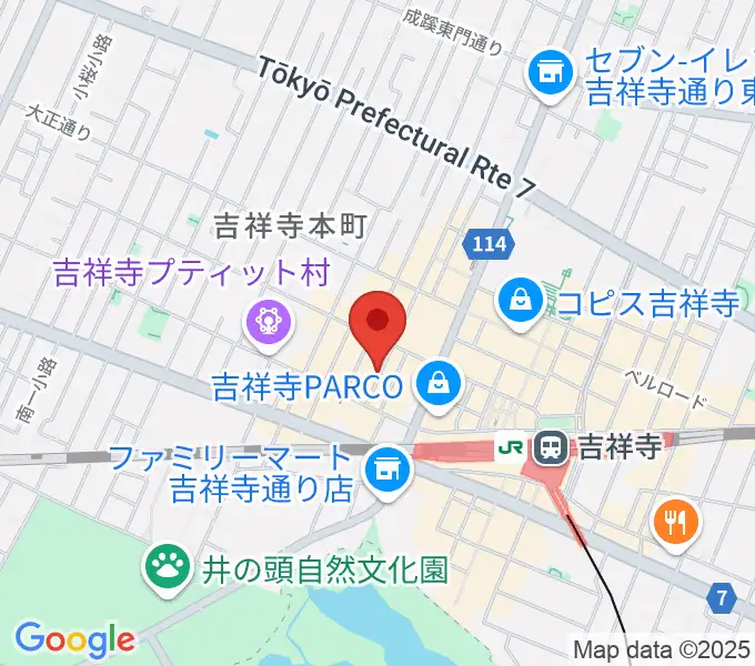 吉祥寺ストリングスの地図