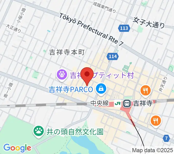 吉祥寺ストリングスの地図