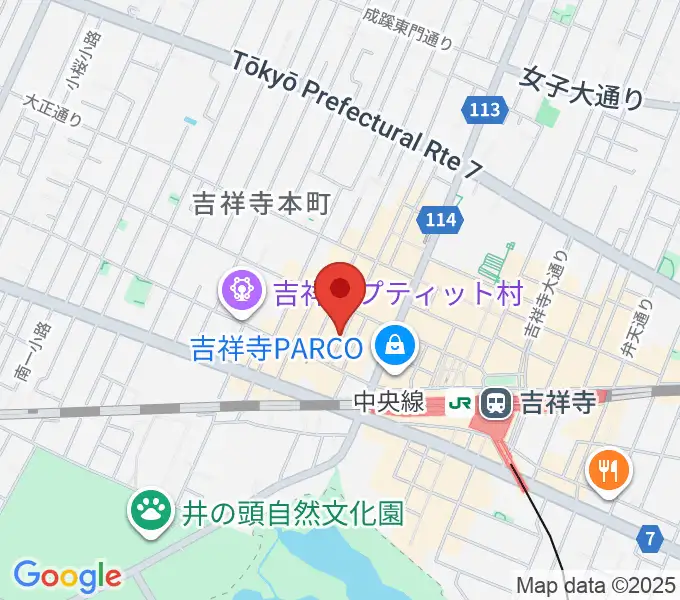 吉祥寺ストリングスの地図