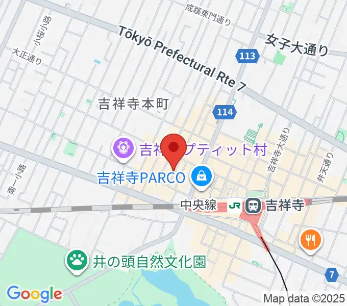 吉祥寺ストリングスの地図