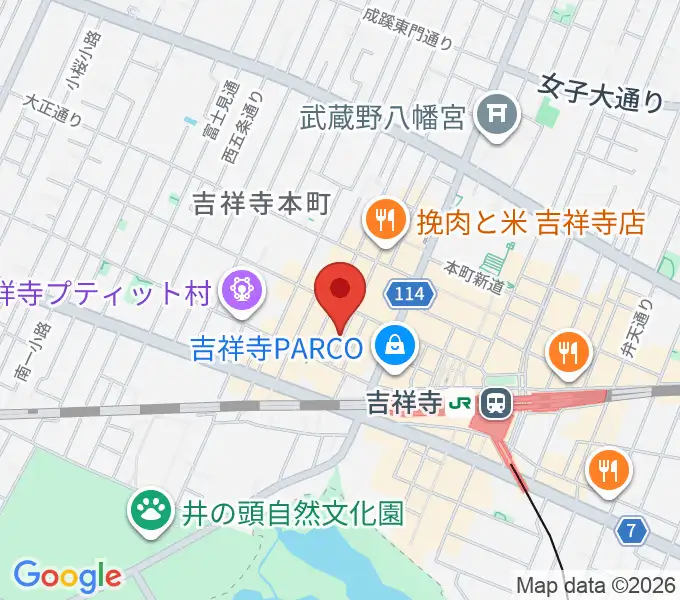 吉祥寺ストリングスの地図