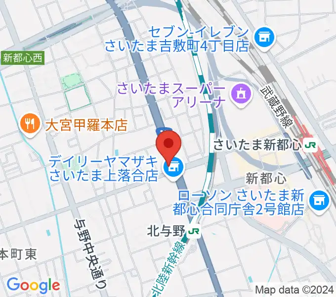 さいたま新都心ヘブンズロックの地図