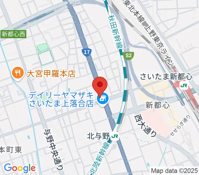 さいたま新都心ヘブンズロックの地図