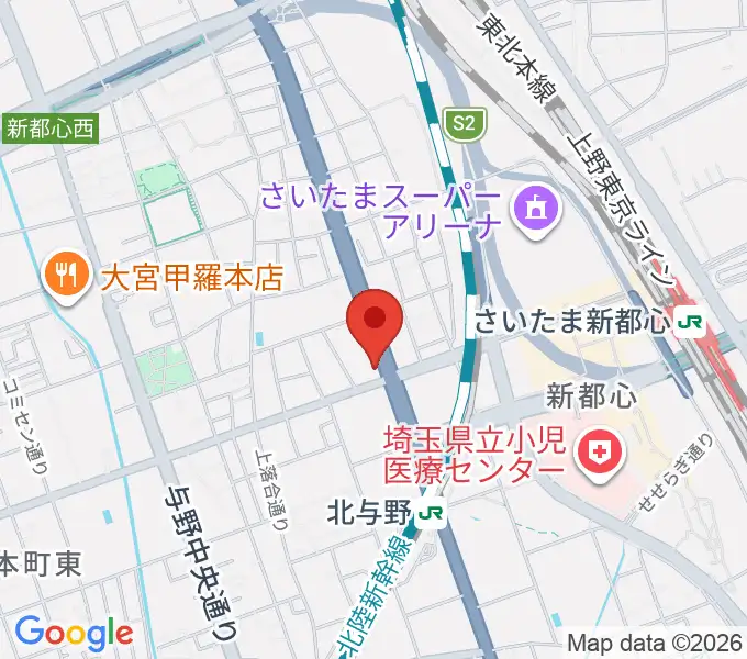 さいたま新都心ヘブンズロックの地図