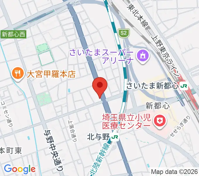 さいたま新都心ヘブンズロックの地図