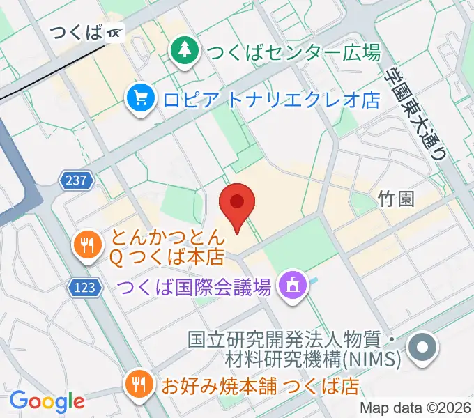 つくばパークダイナーの地図