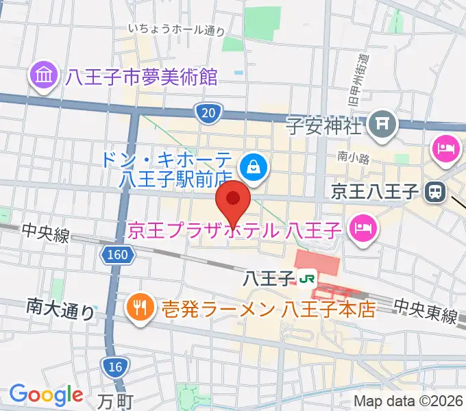 八王子Match Voxの地図
