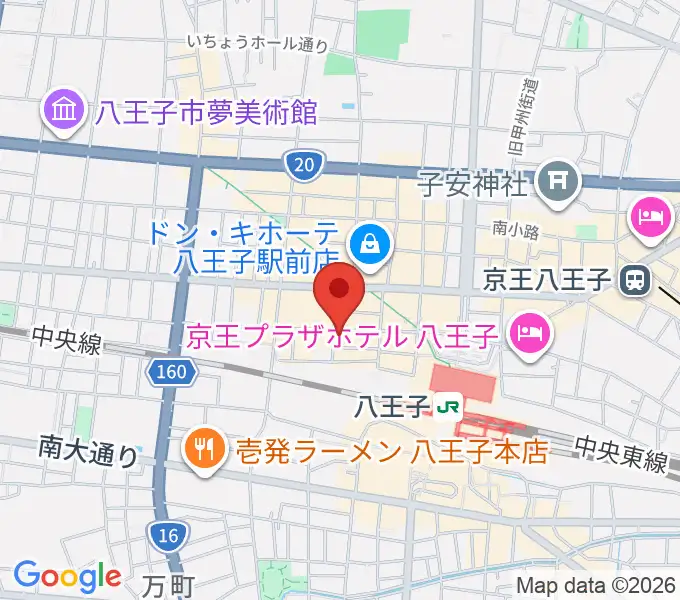 八王子RIPSの地図