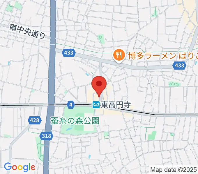 東高円寺二万電圧の地図