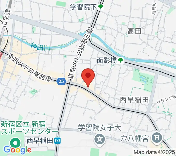 高田馬場 音楽室DXの地図
