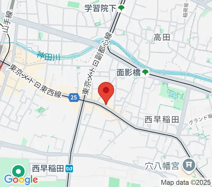 高田馬場 音楽室DXの地図