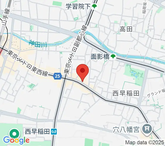 高田馬場 音楽室DXの地図