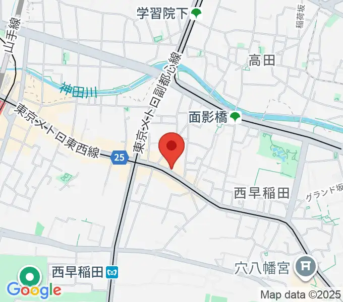 高田馬場 音楽室DXの地図