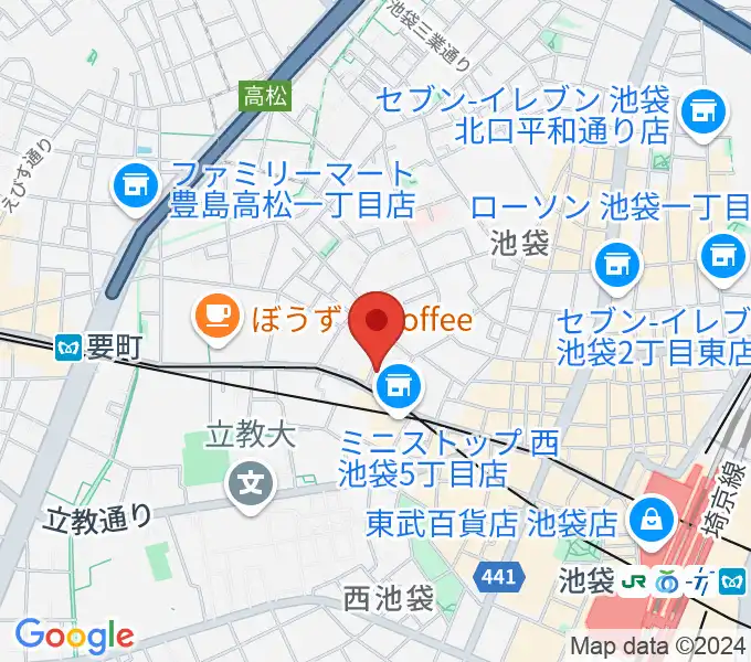 池袋バレルハウスの地図