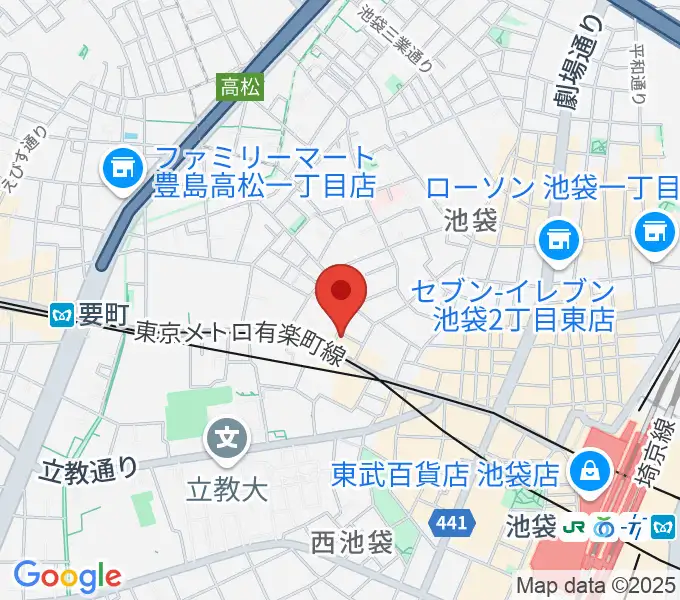 池袋バレルハウスの地図