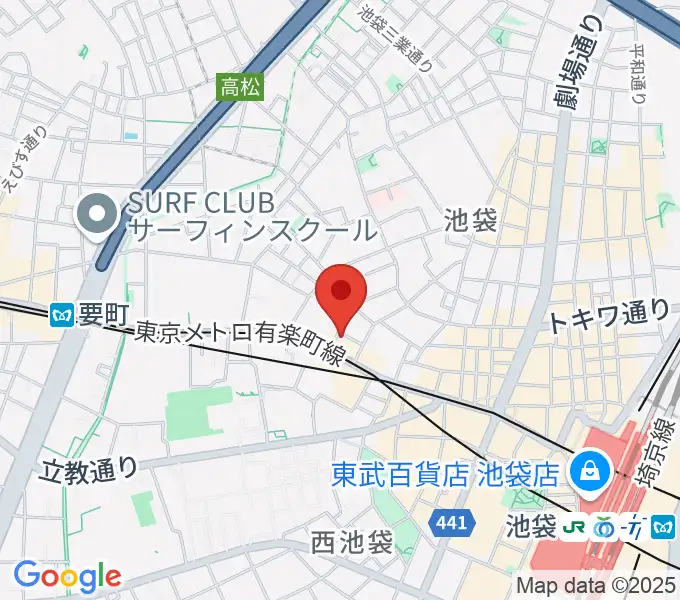 池袋バレルハウスの地図