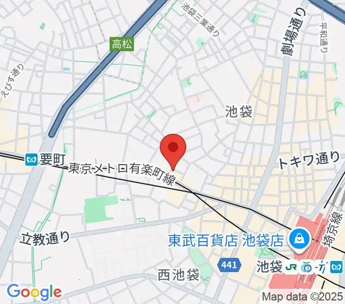 池袋バレルハウスの地図