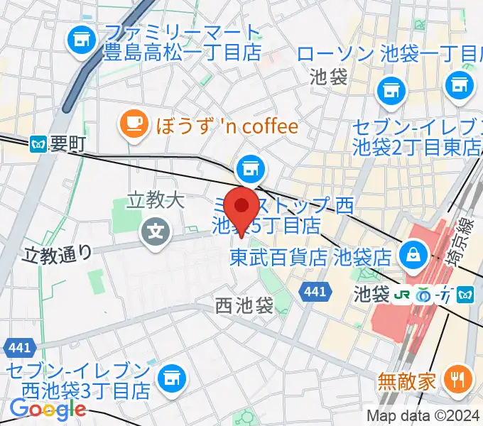 池袋アップルジャンプの地図