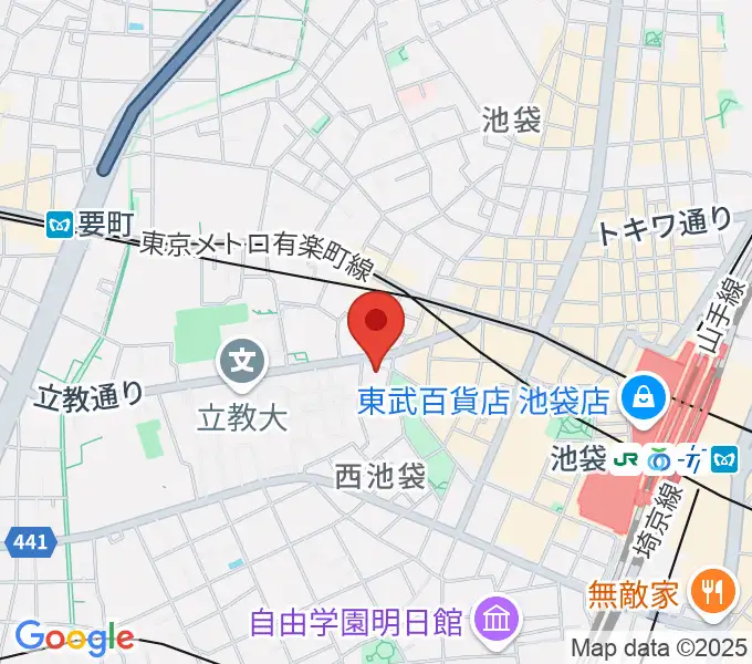 池袋アップルジャンプの地図