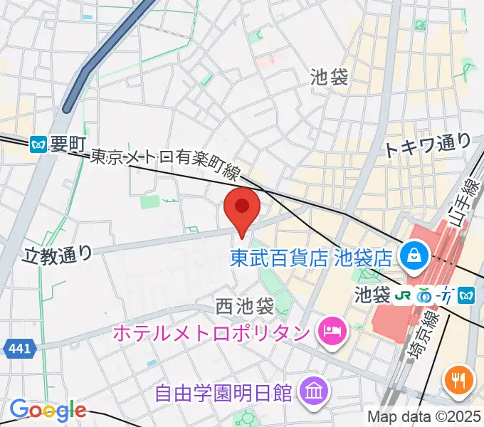 池袋アップルジャンプの地図