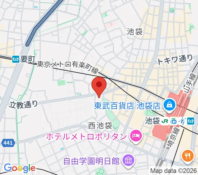 池袋アップルジャンプの地図