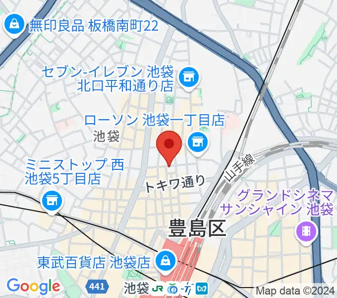 池袋手刀 チョップの地図