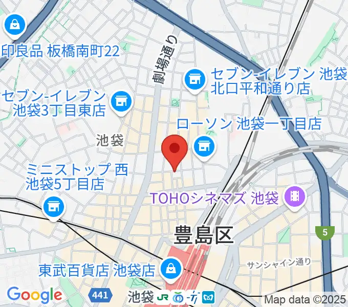 池袋手刀 チョップの地図