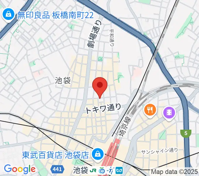 池袋手刀 チョップの地図