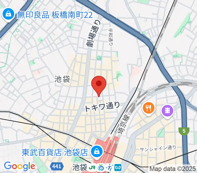 池袋手刀 チョップの地図