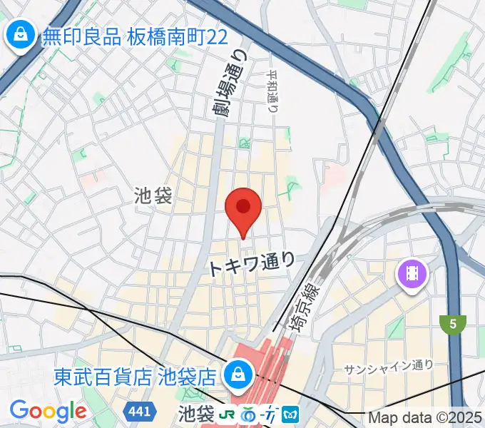 池袋手刀 チョップの地図