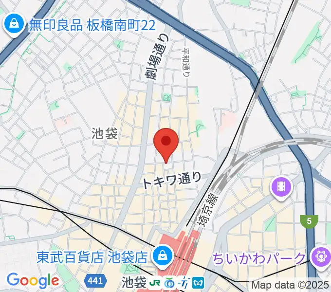 池袋手刀 チョップの地図