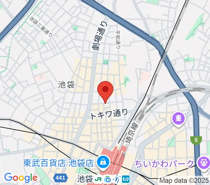 池袋手刀 チョップの地図