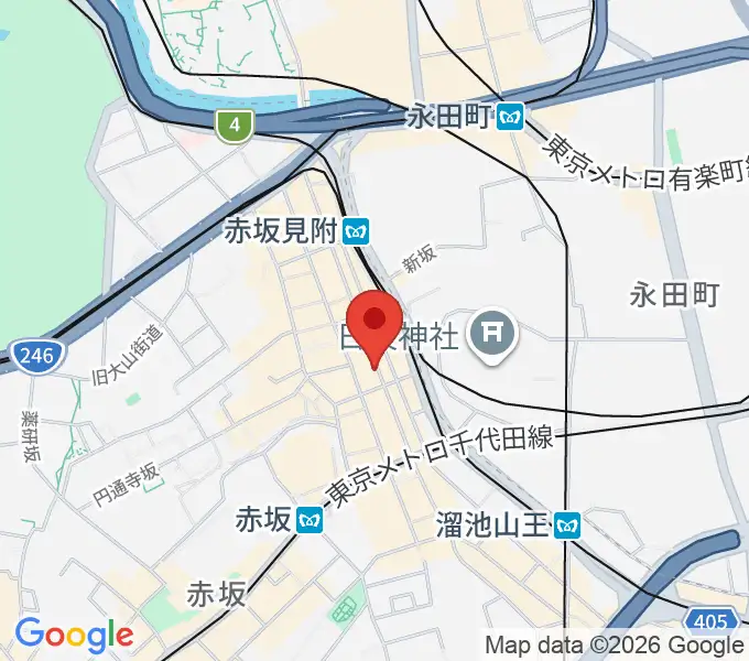 クローフィッシュ赤坂の地図