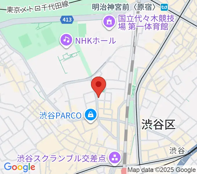 渋谷UNDERBARの地図