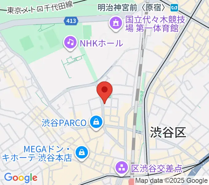 渋谷UNDERBARの地図