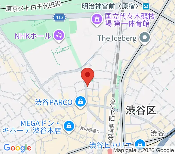 渋谷UNDERBARの地図