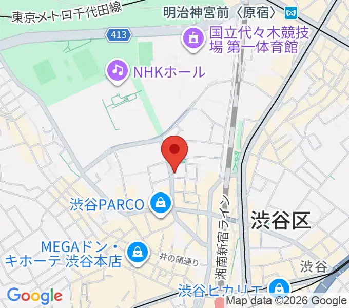 渋谷UNDERBARの地図