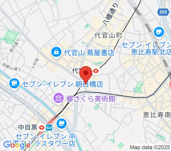 代官山UNITの地図
