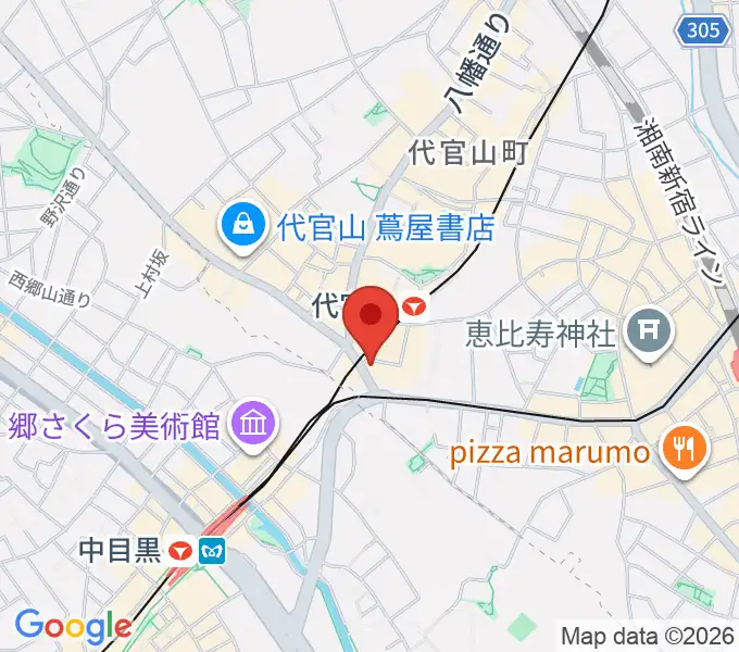 代官山UNITの地図