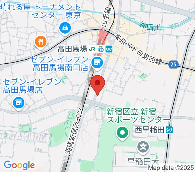 高田馬場Lone Star Cafeの地図