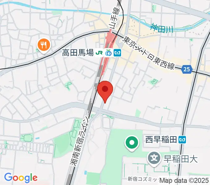 高田馬場Lone Star Cafeの地図