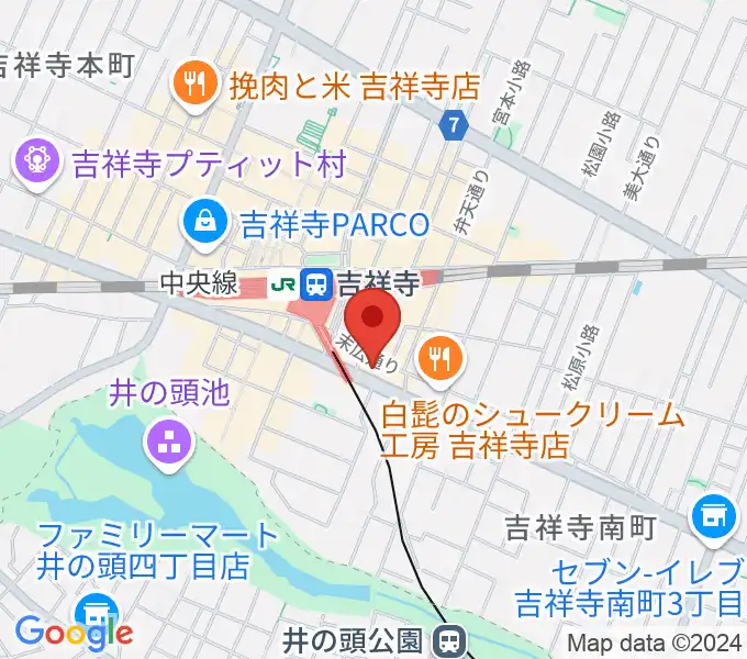 吉祥寺シャッフルの地図