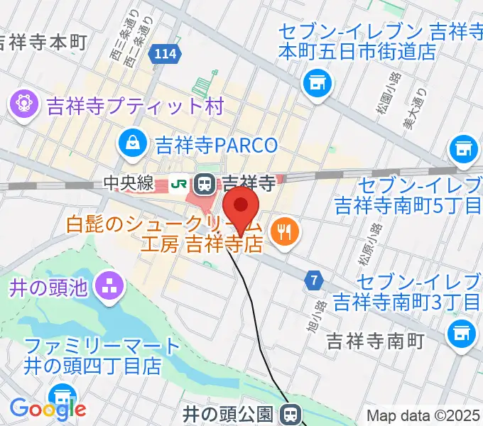 吉祥寺シャッフルの地図