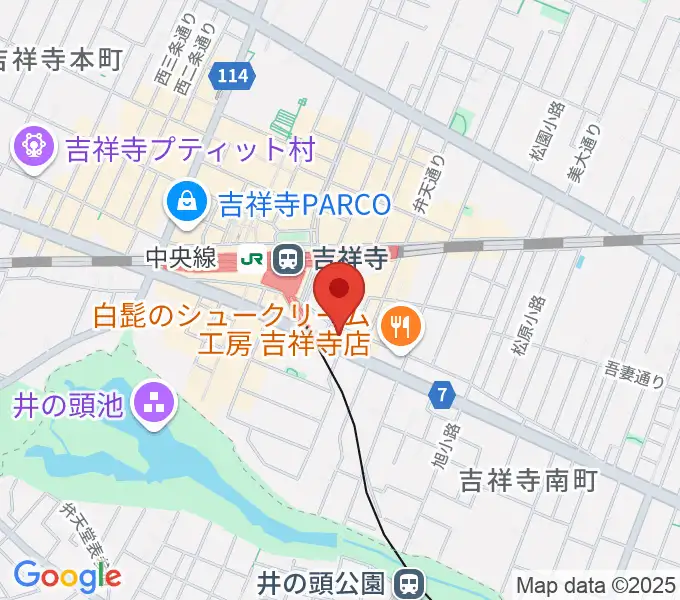吉祥寺シャッフルの地図