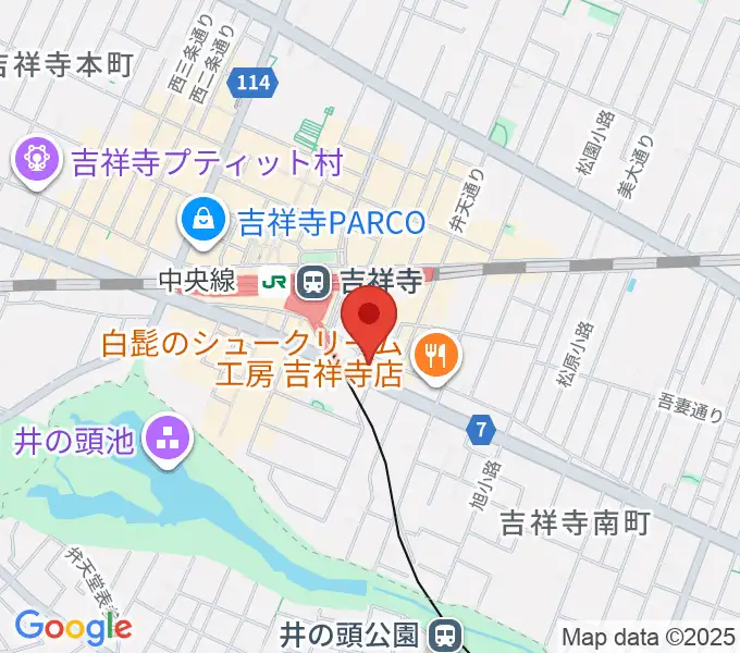 吉祥寺シャッフルの地図
