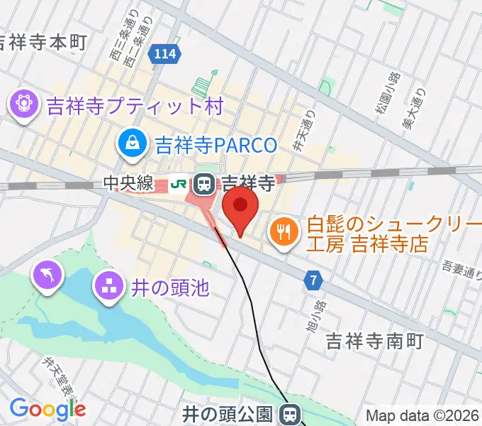 吉祥寺シャッフルの地図