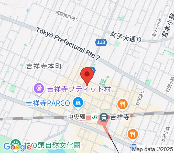 吉祥寺Planet Kの地図
