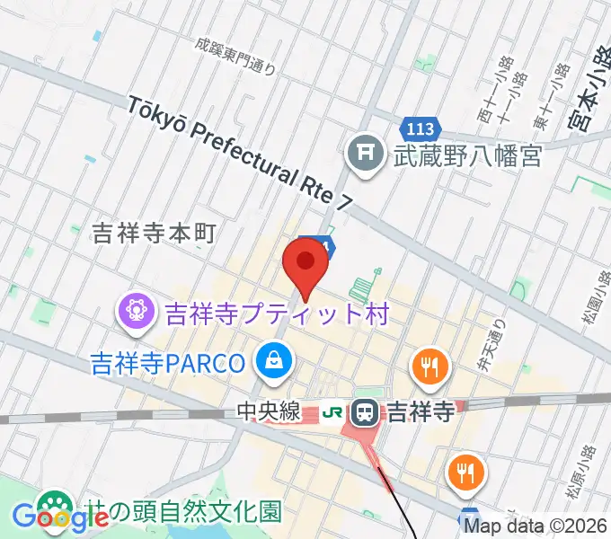 吉祥寺Planet Kの地図