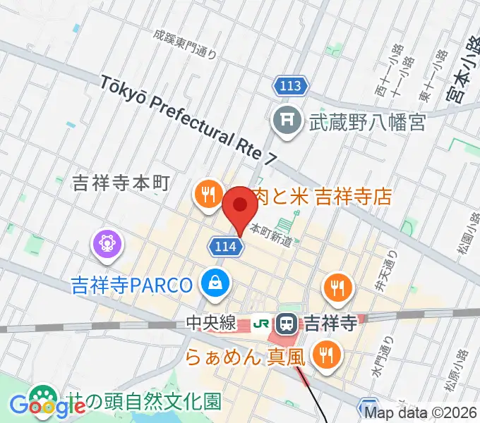 吉祥寺Planet Kの地図